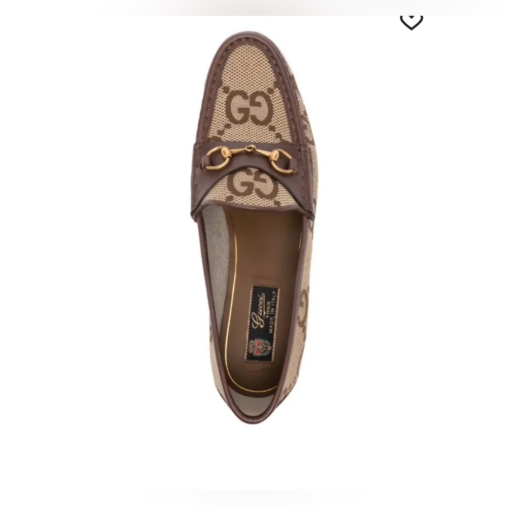 Gucci women’s brown horse-bit loafers